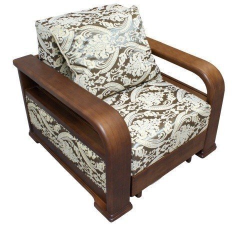 Кресло-кровать лотос с деревянными подлокотниками