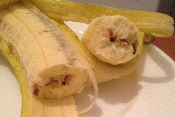 Испорченный банан внутри