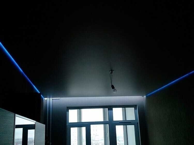Парящий потолок натяжной с подсветкой