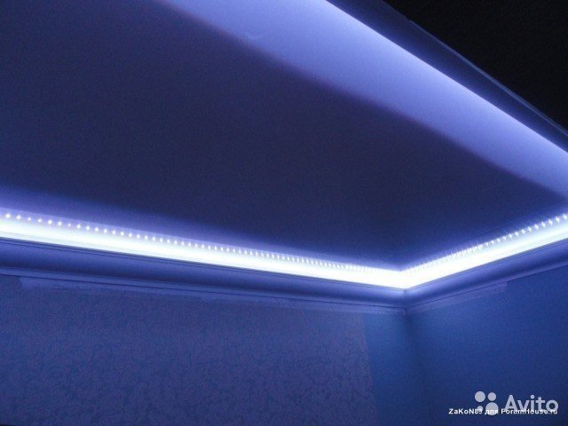 Натяжные потолки со светодиодной подсветкой