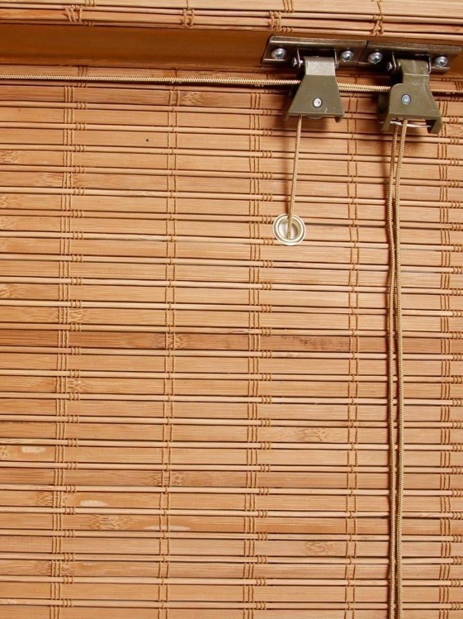 Бамбуковая рулонная штора кабуки