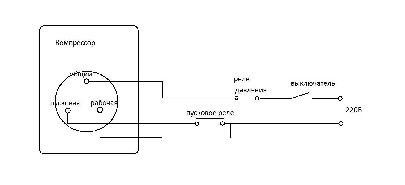Схема подключения пускового реле компрессора холодильника