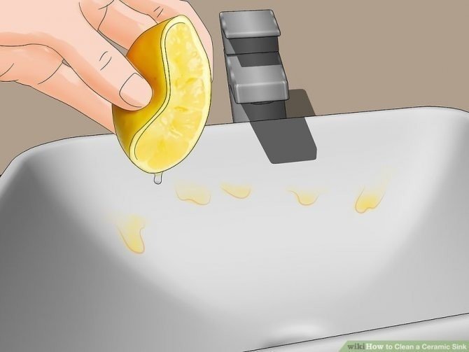 Лимонный сок для чистки раковины