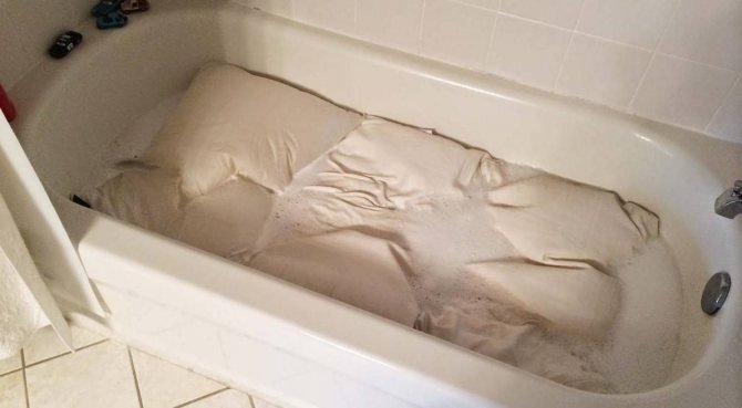Одеяло в ванной