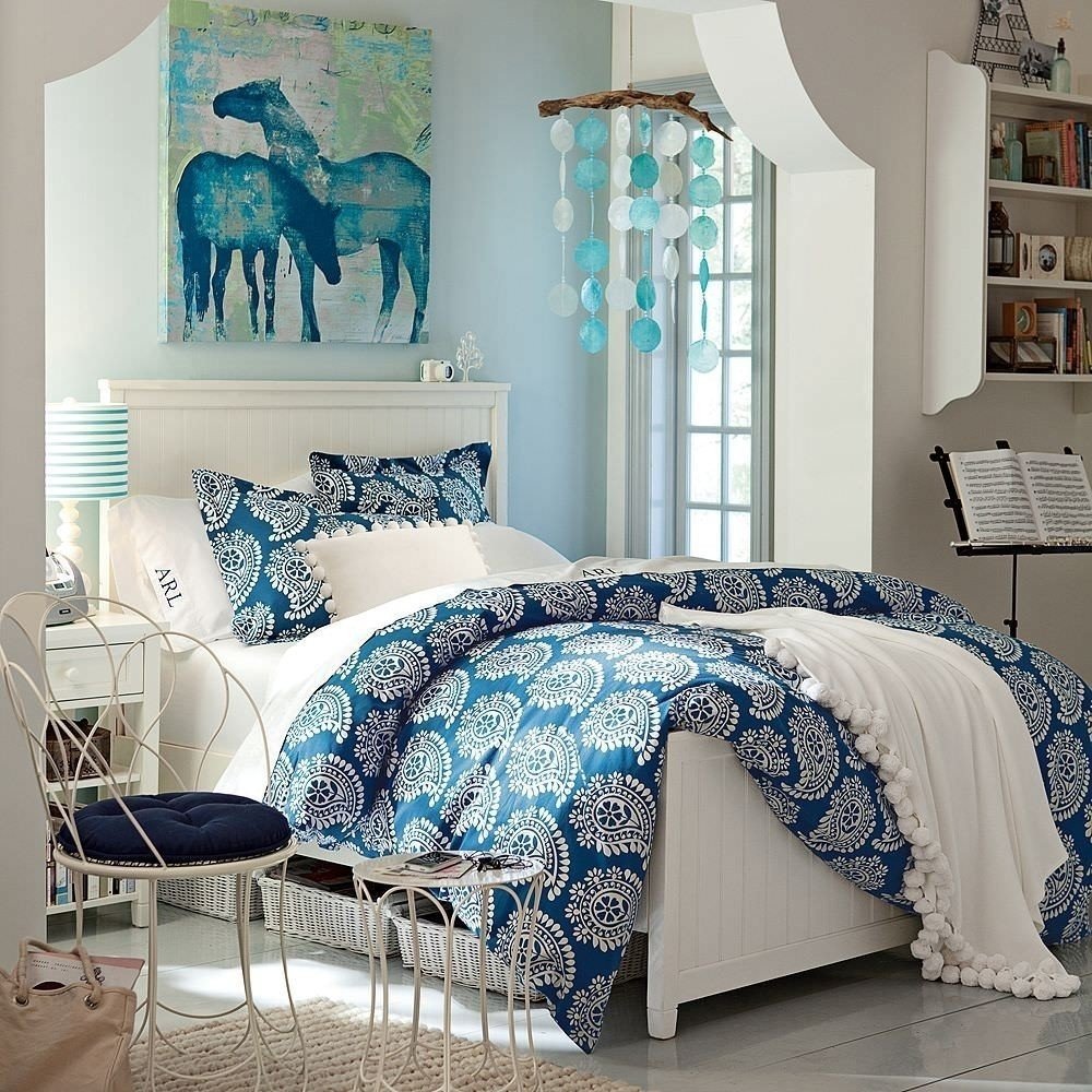 Голубая спальня для девочки подростка
