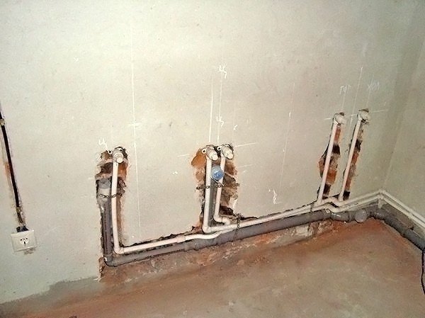 Разводка труб в ванной комнате