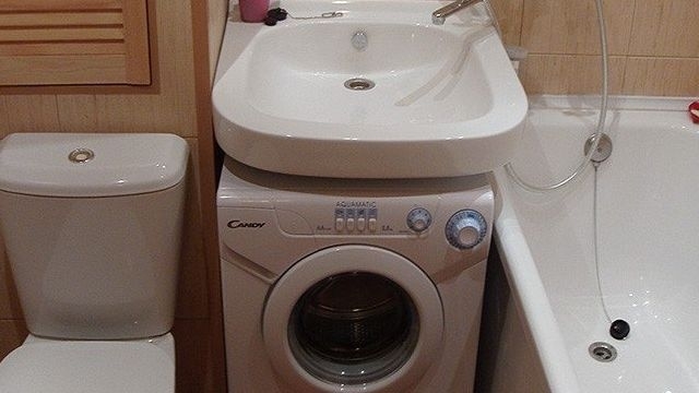 Как установить раковину над стиральной машиной